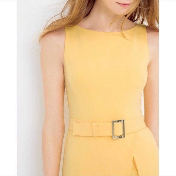 White House Black Market Yellow Mini Dress - Picture 3 of 8